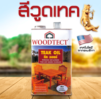 วูดเทค ทีค-ออยล์  Woodtect Teak Oil สีใสด้าน ขนาด 1กล. (3.5ลิตร)