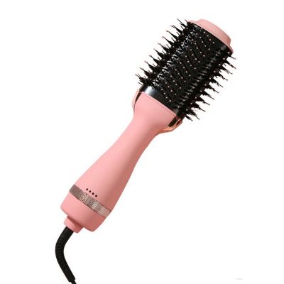 ◕ New Hot Air Brush One-Step Hair Dryer Negative Ion Curler Styler Lazy Hair Straightener Brush Professional Brush Hair DryersTH