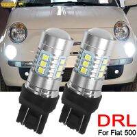 Headlight Led Lamp Bulbs DRL White 6000K 12V Super Bright For Fiat 500 Daytime Running Light T20 7443 580 582 W215W