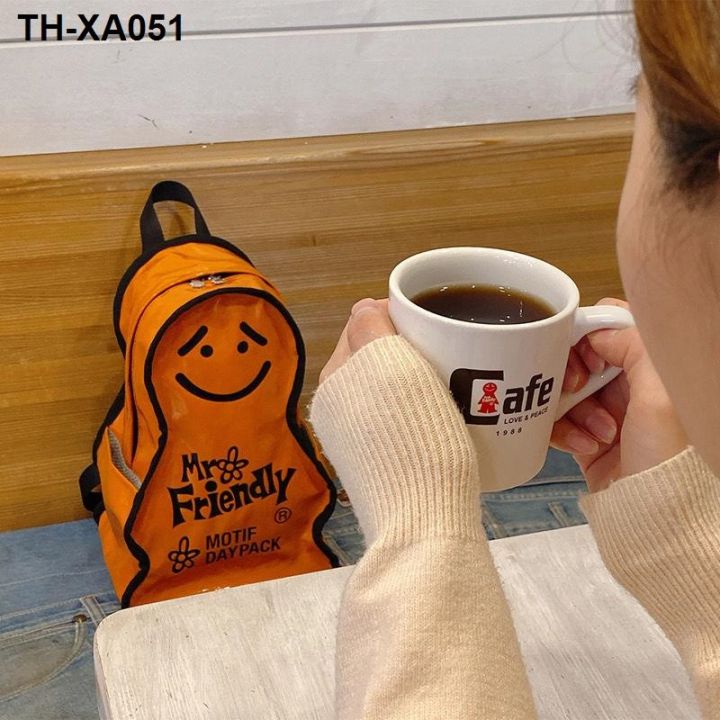 japans-new-niche-cute-gingerbread-man-backpack-childrens-cartoon-leisure-travel-bag-waterproof-storage