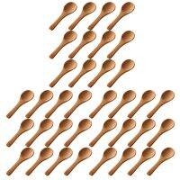 150 Pieces Small Wooden Spoons Mini Nature Spoons Wood Honey Teaspoon Cooking Condiments Spoons (Light Brown)