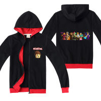 Robloxsเด็กซิปเสื้อแขนยาวHooded Coatเสื้อฤดูใบไม้ผลิฤดูใบไม้ร่วงเด็กพิมพ์ลายการ์ตูนเสื้อC1866เสื้อผ้าเด็กใส่ลำลองสำหรับฤดูใบไม้ร่วงฤดูหนาวหลวมเสื้อคาร์ดิแกนกีฬา