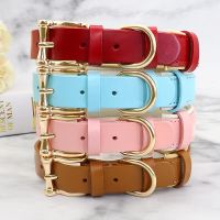 [HOT!] Soft Padded Real Leather Dog Collar Genuine Leather Big Dogs Collars Pet Collar for Medium Large Dogs Pitbull Walking Training