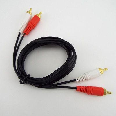 ；【‘； 2RCA Male To 2 RCA Male Connector Cable Stereo Dual Audio Wire Extension Cable AV For DVD TV CD Sound Amplifier