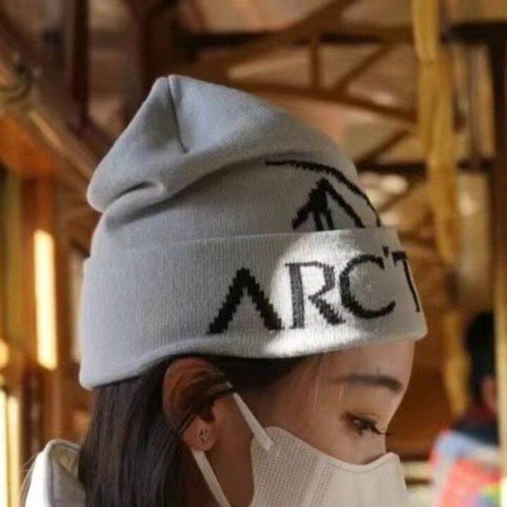 arcteryx-หมวกไหมพรมถักไหมพรมชายและหญิง-หมวกโจ๊กเกอร์หมวกสกีสำหรับฤดูหนาว