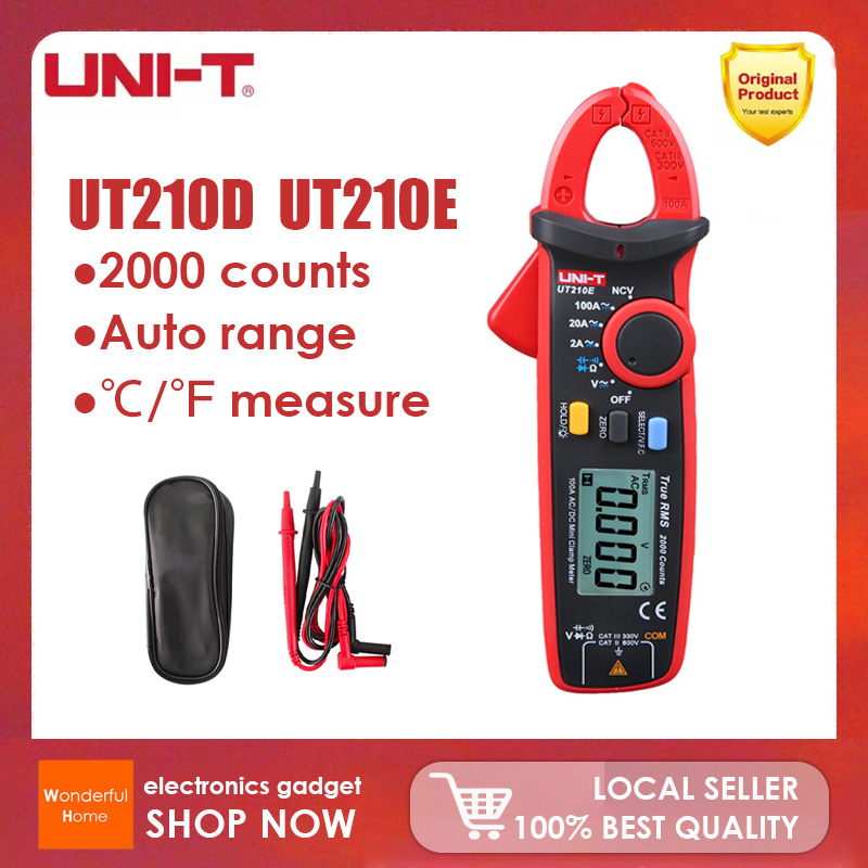 UNI-T UT210E Handheld Mini Digital Clamp Meter Auto Range AC/DC Auto Capacitance 
