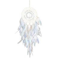 เครื่องดักฝันขนนก W3ja จี้ห้อยรถยนต์นำ Dreamcatchers เครื่องประดับแขวนผนัง