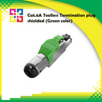 Cat.6A Toolless Termination plug shielded (Green color)