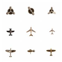 hot【DT】 Airplane Brooches Metal Lapel Pin Shirt Collar Pins Badge Fashion Jewelry Accessories