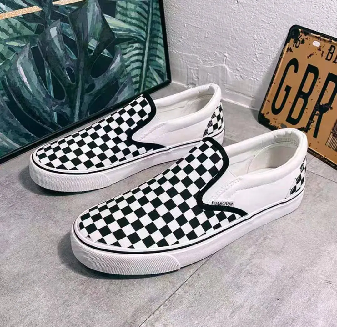 black and white vans checkered shoes