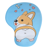 ML-321 B Shiba BL MOUSE PAD แผ่นรองเมาส์แบบผ้า Melon เจลรองข้อมือลดอาการเมื่อยล้า พื้นยาง