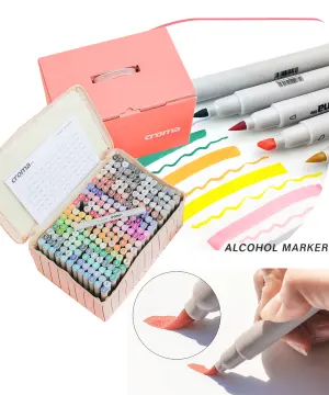 Best Deal for Ohuhu Honolulu Alcohol Markers Brush Tip 96 Pastel