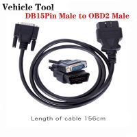 156เซนติเมตร OBD2 16Pin ชายกับ DB 15Pin ชายส่วนต่อขยายสายเคเบิ้ล VGA Obd เพื่อ Db15สายข้อมูลวินิจฉัย Extender เคเบิ้ล