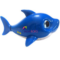 Robot Electric Fish Childrens Bathing Water Toys Great Blue and Yellow Shark Singing and Swimming Fishing Toys Battery Bath