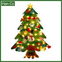 [Han-Co] รู้สึกถึงต้นคริสต์มาสนิ่ม DIY ต้นคริสต์มาสด้วยเครื่องประดับและหลอดไฟประดับแบบสาย