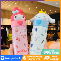 พร้อมสต็อก350มิลลิลิตร Kawaii Sanrioed Melody ของฉัน Cinnamoroll การ์ตูน316สแตนเลสร้อนถ้วยแบบพกพาตุ๊กตาถ้วยน้ำของขวัญสำหรับเด็ก OUA2262