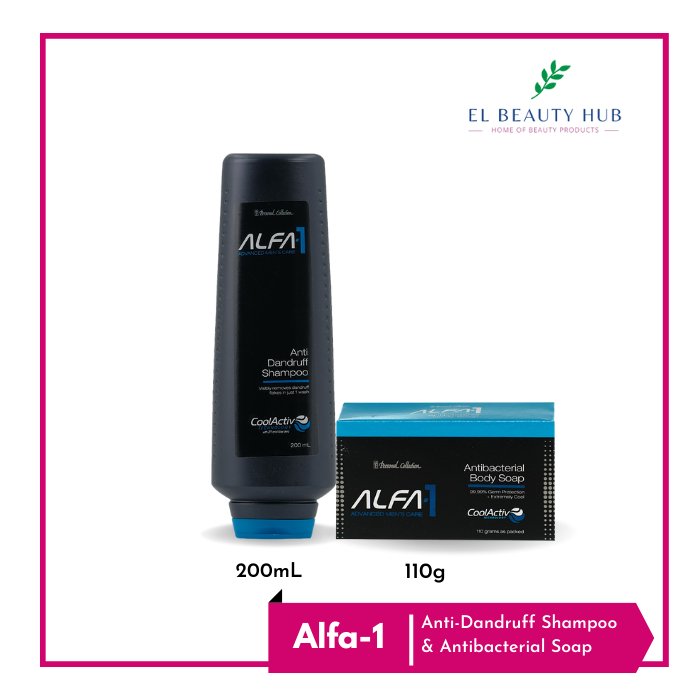 Personal Hygiene Alfa 1 Advanced Men's Care (Deo Spray, Soap, AntiDandruff Shampoo, Facial