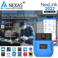 NEXAS Nexlink Bluetooth 5.0 OBD2 Scanner Code Reader Car Diagnostic Scan Tool Check Engine Light Scanner for iOS Android