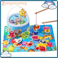 Montessori Wood Fishing Magnetic Game Sea Animal Boy Girl Kid Education Toy Kids Toys