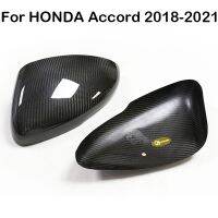 อัพเกรดฝาครอบคาร์บอนไฟเบอร์แท้สำหรับ HONDA ACCORD 10Th กระจกมองหลังประตูรถยนต์2018-2021ที่คลุมปลอกหุ้มอุปกรณ์ตกแต่งรถยนต์