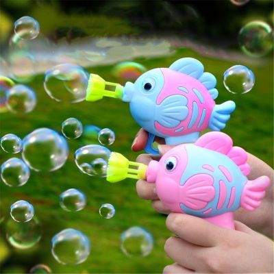 1Pc Cute Fish Soap Water Bubble  Bubble Blower Machine Toy For Kids Children Manual  Blower