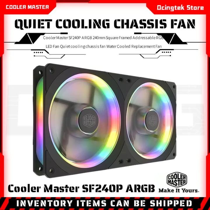 Cooler Master SF240P ARGB 240mm Square Framed Addressable RGB LED Fan ...