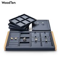 WoodTen แหวนต่างหูสร้อยข้อมือสร้อยคอนาฬิกาถาดแหวนต่างหูสร้อยข้อมือสร้อยคอนาฬิกาออแกไนเซอร์จัดเก็บเครื่องประดับออแกไนเซอร์ถาดเครื่องประดับ P107