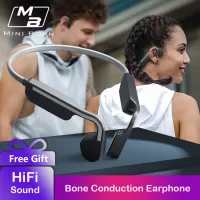 Mini Born หูฟังบลูทูธ Universal ไม่เจ็บปวดหู-Hook ธุรกิจไร้สายบลูทูธ5.0หูฟัง Concept Bone Conduction ลดเสียงรบกวนไฮไฟสเตอริโอ HD หูฟังเพลงชุดหูฟังกีฬากันน้ำ หูฟังไร้สาย