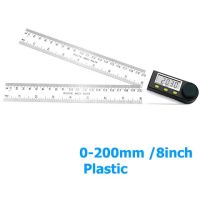 200มมสแตนเลสดิจิตอล LCD Protractor Inclinometer Goniometer เครื่องมือวัดระดับเลเซอร์ไม้ฉากวัดมุมพลาสติกอิเล็กทรอนิกส์