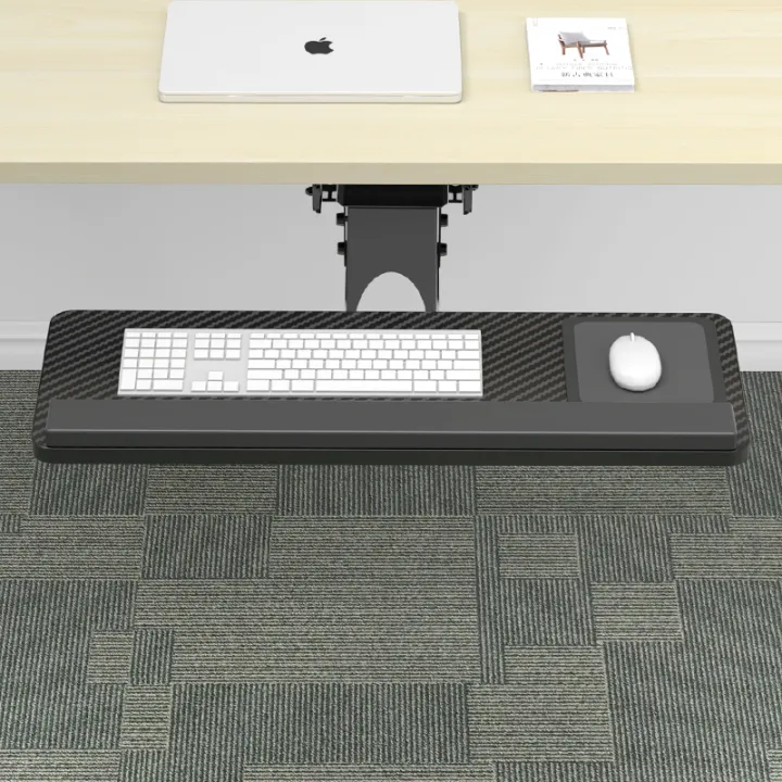 Keyboard bracket ergonomic desk drawer slide rail keyboard shelf