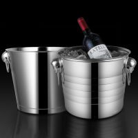 Champagne Barrel Deer Head Ice Bucket High Quality Stainless Steel Large Ice Punch Bucket Wine Beer Wine Chiller Bottle Cooler