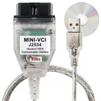 สาย Mini VCI เข้ากันได้กับ J2534 V17โตโยต้าสาย Mini VCI เข้ากันได้กับรถยนต์ยี่ห้อโตโยต้ารุ่น Lexus Scion Techstream นำมาใช้ใหม่ได้ FT232RL สายอุปกรณ์อ่านวิเคราะห์ข้อมูลรถยนต์ OBD2 OBD สำหรับรถยนต์