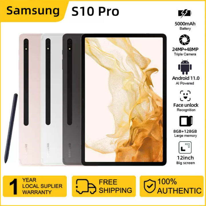 Samsung S10 pro 12 Inch tablets android original 2023 8GB+128GB 4G/5G