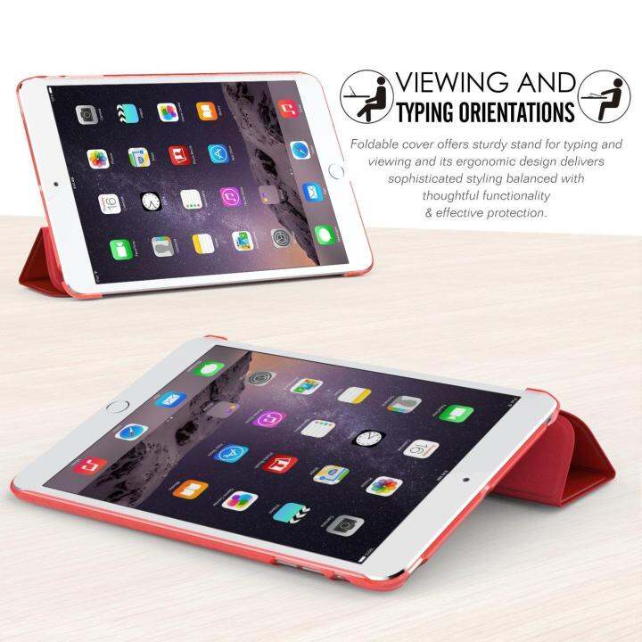 case-cool-cool-case-ipadair-ipadair1-case-เคสไอแพดแอร์-1-ipad-air-1-magnet-transparent-back-case-red-สีแดง