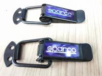 ตัวยึดกันชนกิ้บล็อคสีไอบลูกันชนสเกิร์ตหน้าใส่ได้กับรถทกรุ่นสีดำ Sparco (size:ใหญ่ )