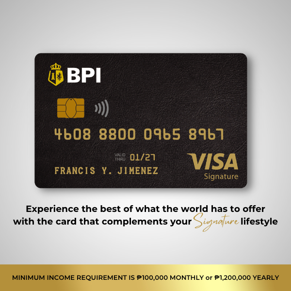 BPI VISA SIGNATURE CARD APPLICATION Lazada PH