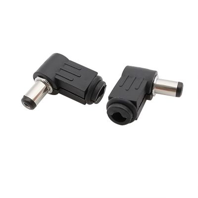 5/10/20Pcs 2.1 x 5.5mm Male DC Power Plug Jack Connector Right Angle 90 Degree L Shaped Plugs Adapter  Wires Leads Adapters