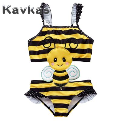 ◐✎ Kids Swimwear Girl Bee