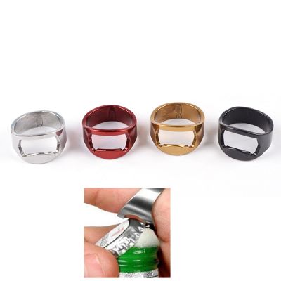 ❖ Kitchen Gadgets Bar Tools Beer Thumb Decoration Stainless Steel Finger Ring Fashion Beer Cap Opening Bottle Opener 22mm Mini