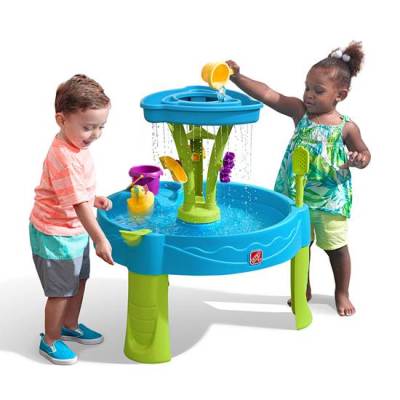 โต๊ะเล่นน้ำ โต๊ะเล่นทราย เครื่องเล่นเด็ก โต๊ะเล่นน้ำหอคอย Summer Showers Splash Tower Water Table Step2