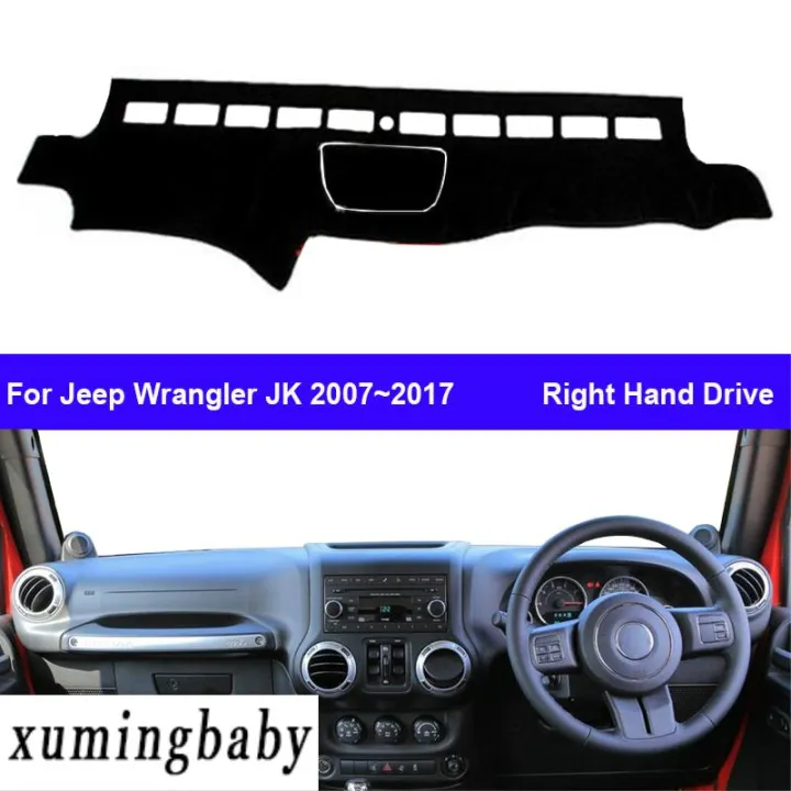 Xuming Car Inner Dashboard Cover For Jeep Wrangler Jk 2007 2017 Center  Console Protector Carpet Dashmat Sun Shade Absorb Sunlight | Lazada PH