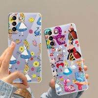 อลิซในแดนมหัศจรรย์เคสโทรศัพท์ของดิสนีย์สำหรับ Samsung Galaxy S22 S21 S20 FE S10e S9 S8ฝาหลังใสน้ำหนักเบาพิเศษ