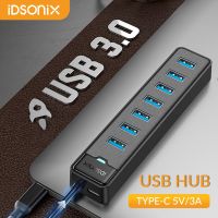 ✘❆ iDsonix USB Splitter Multiport USB 3.0 HUB Type C Power Port 5Gbps High Speed HUB Docking Station for Macbook Laptop Accessories