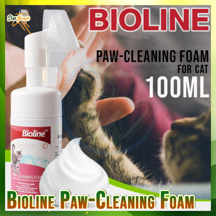 Bioline Paw Cleaning Foam With Deep Seawater Formula for Cat 100ml
