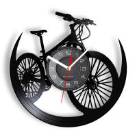 Hot sell Road Mountain Bike Vinyl Album Record Wall Clock Cycling Decor Sports Events Bicycle Man Cave Watch Mountain Biker Cyclist Gift