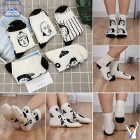 SADIE Harajuku Women Creative White Black Striped Cotton Socks Winter Warm Stocking Breathable High Hosiery