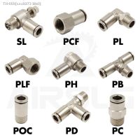 ► Pneumatic Connectors BSPT M5 1/8 1/4 3/8 1/2 Male Nickel Plated Brass Push In Quick Connector Release Air Fitting Plumbing