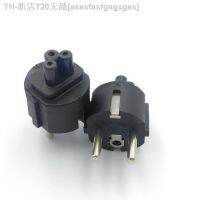 【CW】✚  CEE7 Cable plug adapter PLug to IEC320 C5 for laptop chargerSchuko desktop