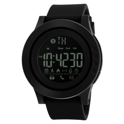 SKMEI นาฬิกา Bluetooth  (จัดส่งในไทย ของแท้ 100% พร้อมกล่องใบรับประกันครบเซ็ท) Smart Wathc นับก้าวเดิน วัดแคลอรี่ ได้จริง รุ่น 1255   (Black)