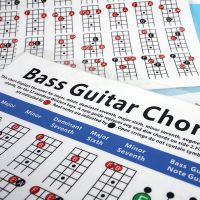 M2Electric Chord Chart 4 String Guitar Chord Fingering Diagram Exercise Diagram